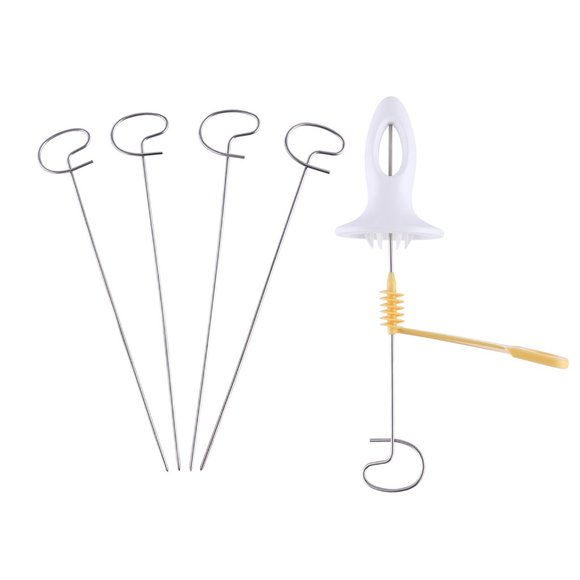 6-Piece Set: Easy Handheld Tornado Fries Maker and Potato Spiral Cutter - Picture 2 of 4